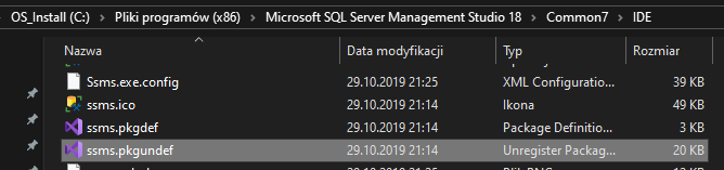 C:\Program Files (x86)\Microsoft SQL Server Management Studio 18\Common7\IDE